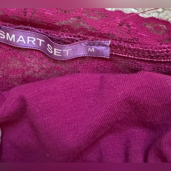 Smart Set Raspberry Lace Camisole - Picture 4 of 5